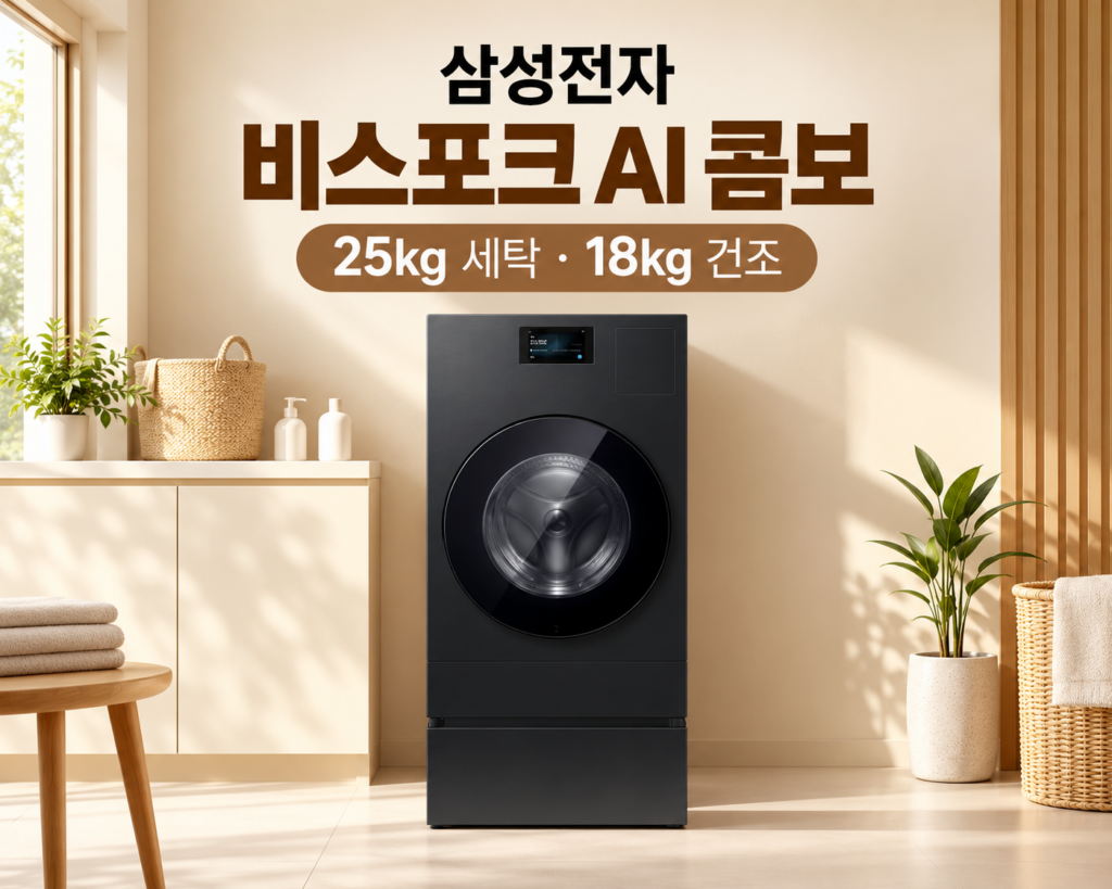 삼성전자 비스포크 AI 콤보 WD80H25BHB 2026년형 올인원 세탁건조기 가격·장단점 제품 이미지